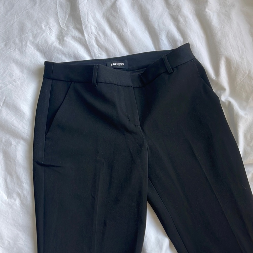 express dress pants - black - stretch columnist ankle mid rise